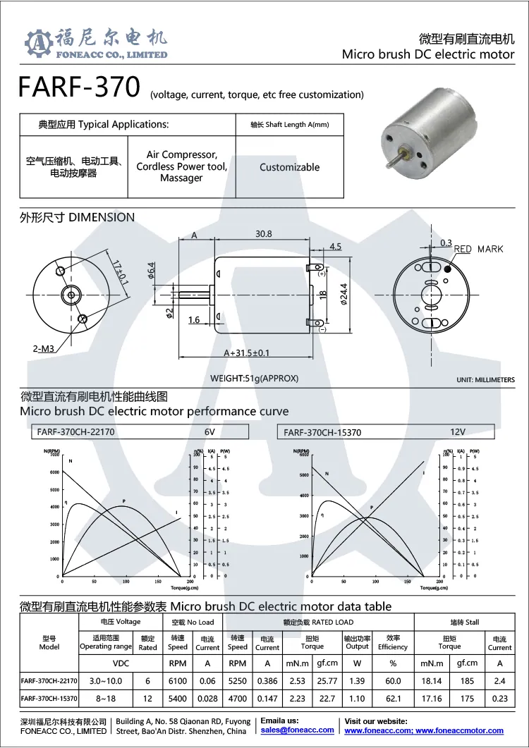 rf-370 24mmマイクロブラシDC電気モーター.webp