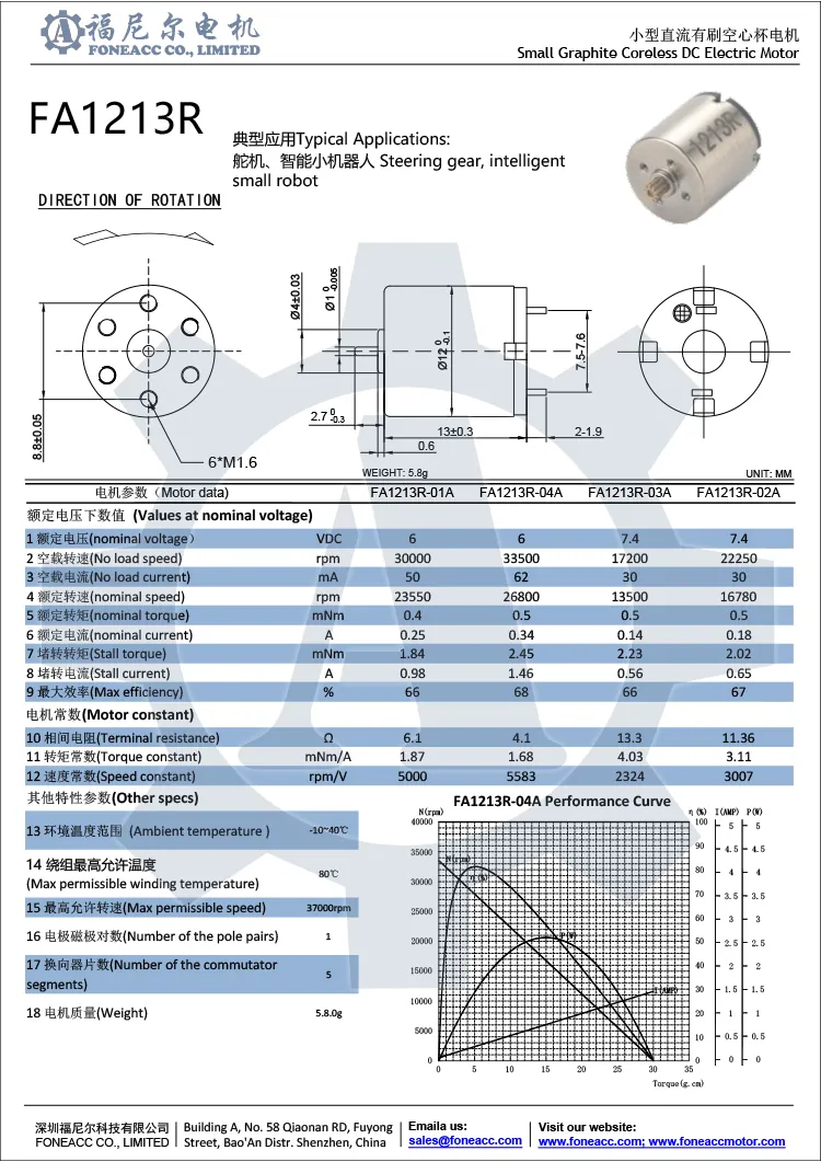 1213r12mmマイクロコアレスブラシDC電気モーター.webp