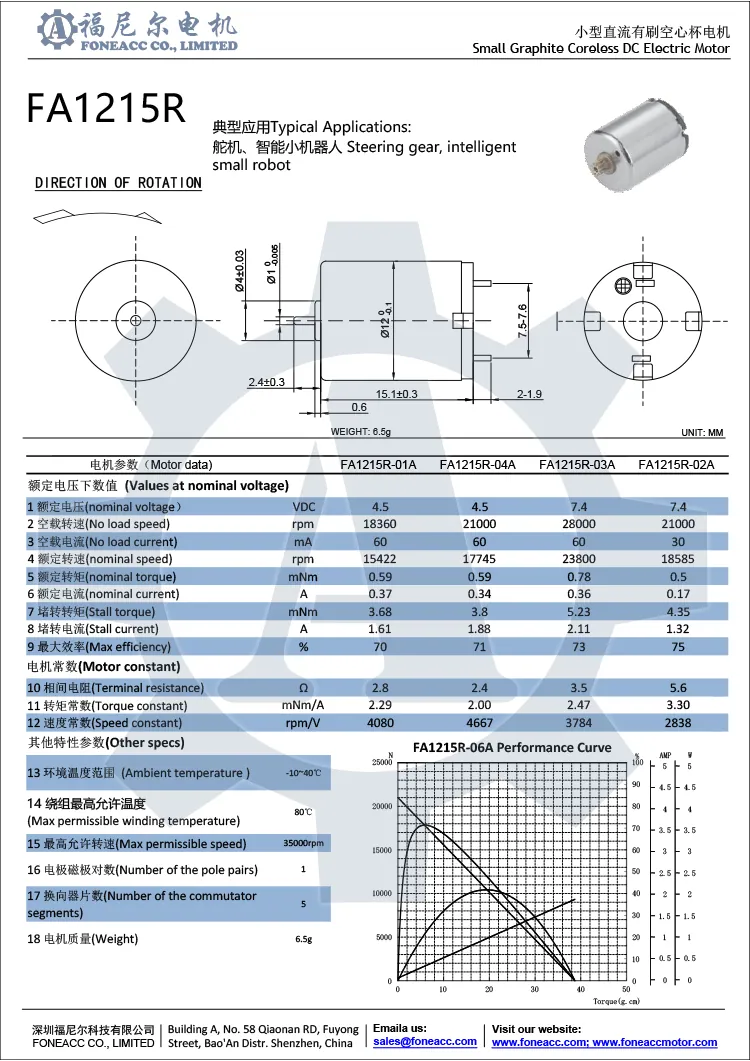 1251r12mmマイクロコアレスブラシDC電気モーター.webp