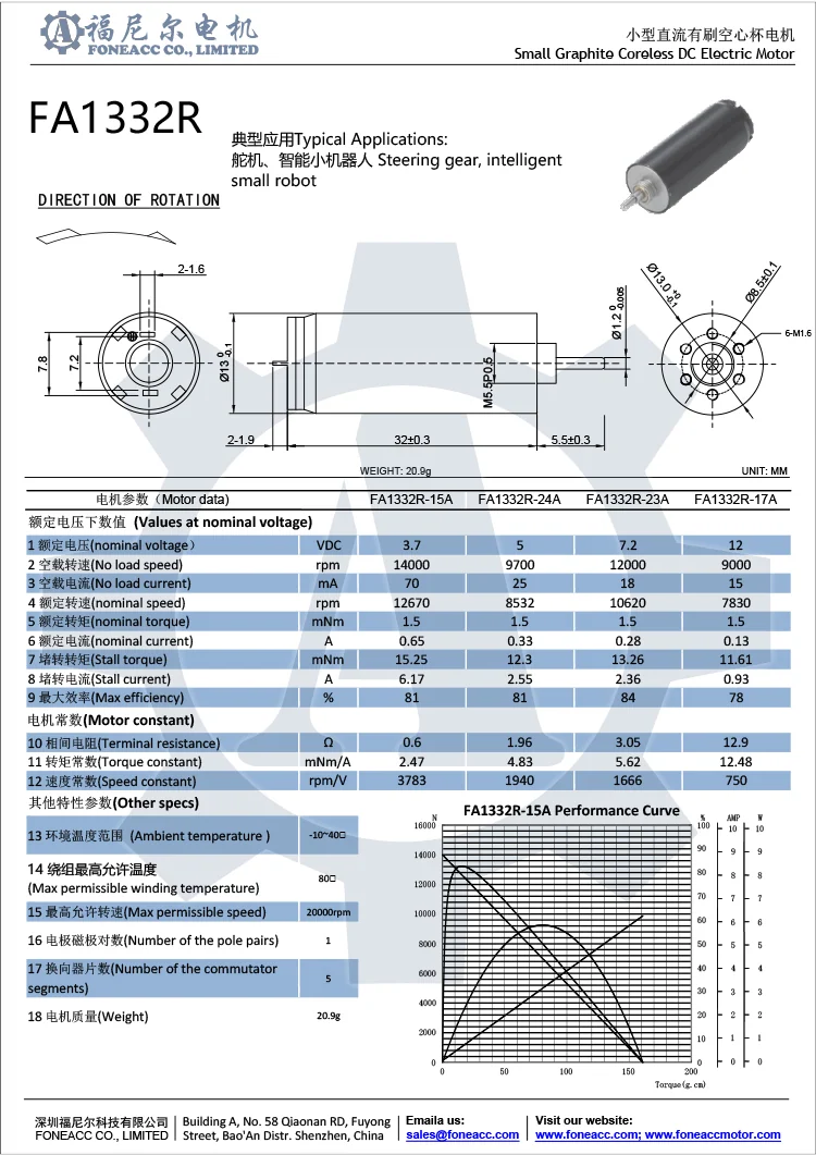 1332r13mmマイクロコアレスブラシDC電気モーター.webp