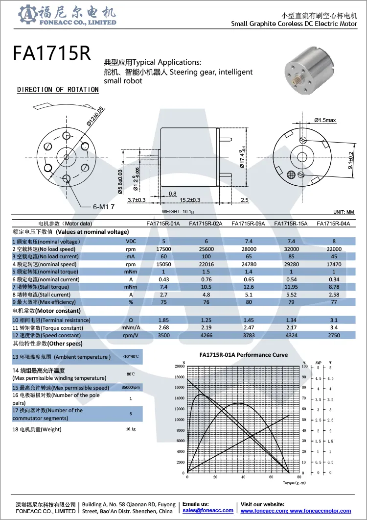 1715r17mmマイクロコアレスブラシDC電気モーター.webp